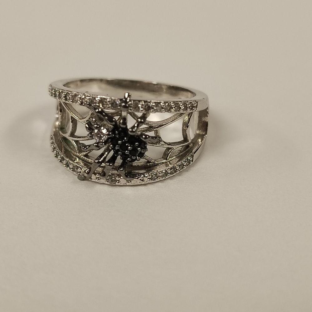 925 Sterling silver spider ring